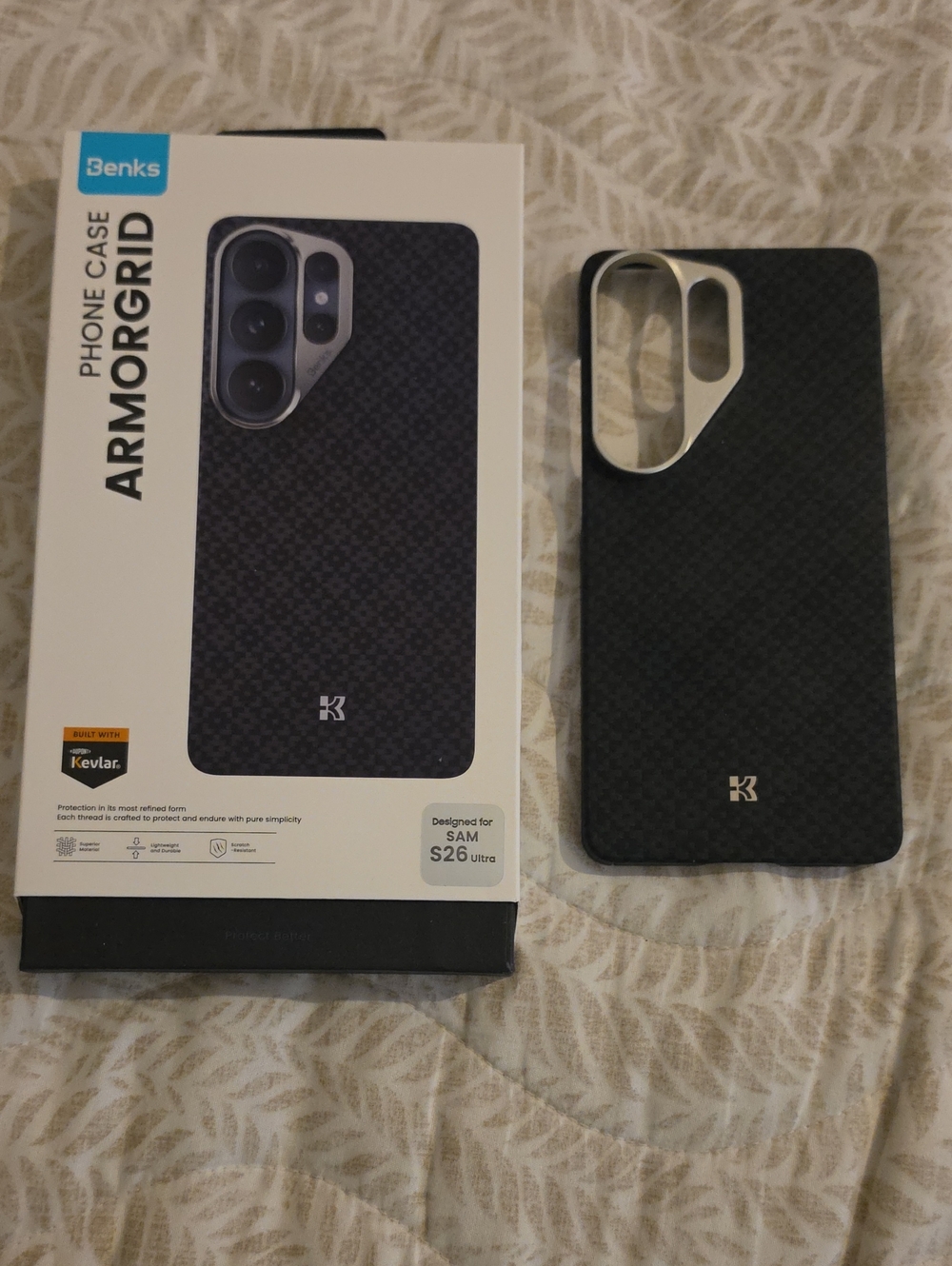 ArmorGrid Black Phone Case for Samsung S26 Ultra